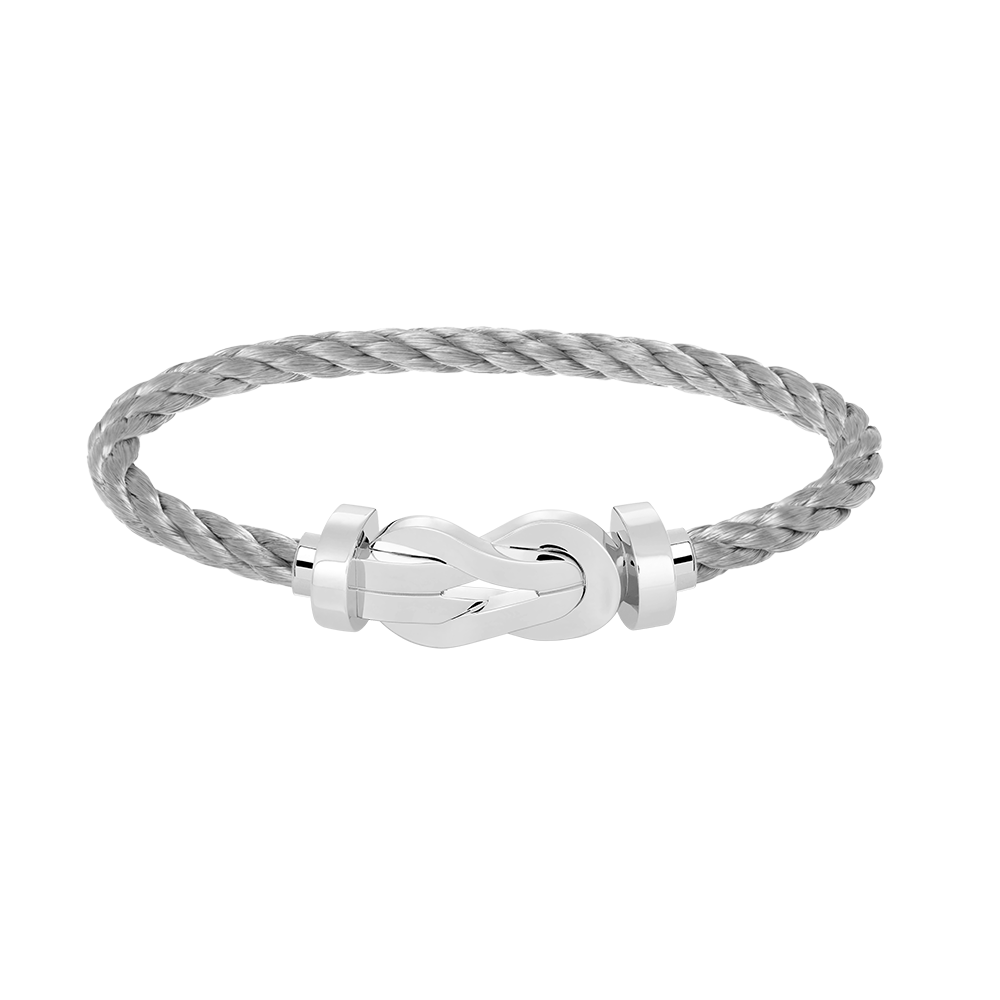 FRED CHANCE LARGE 8 FIGURE BUCKLE NO DIAMOND BRACELET SILVER