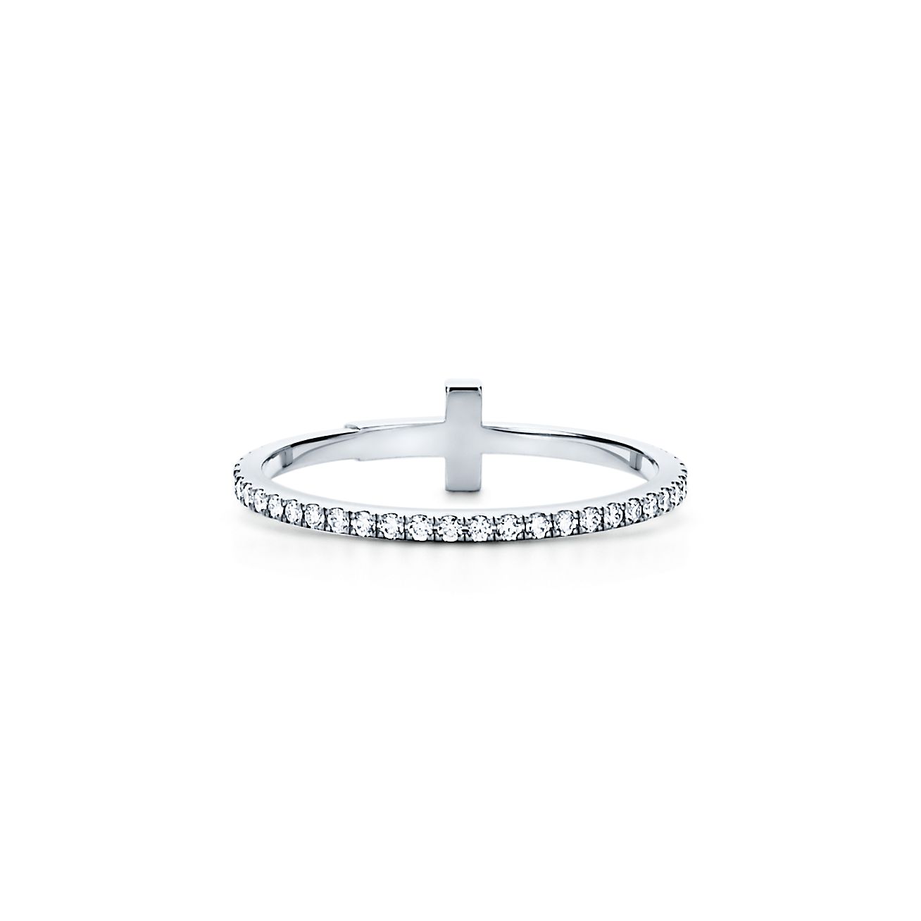 18K Tiffany Diamond Wire  Ring