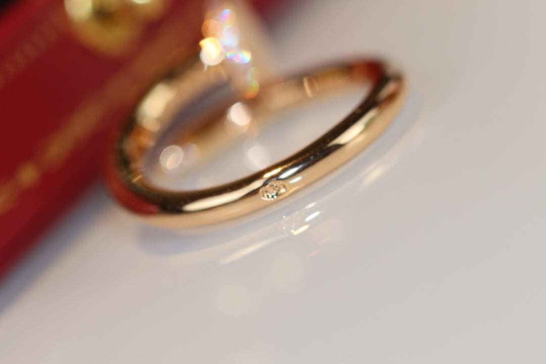 CARTIER JUSTE RING 2.65MM GOLD DIAMOND