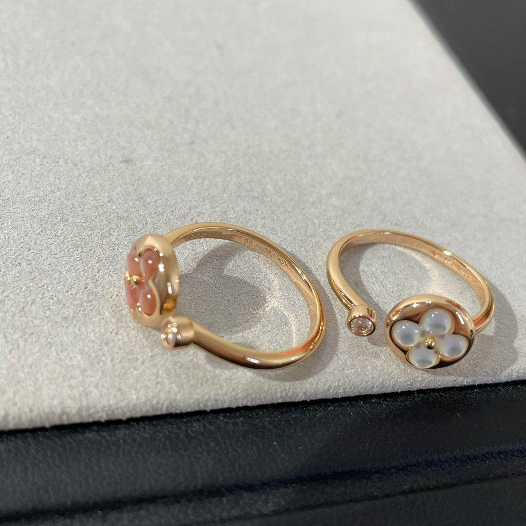 LOUIS VUITTON SUN 1 DIAMOND PINK MOP RING