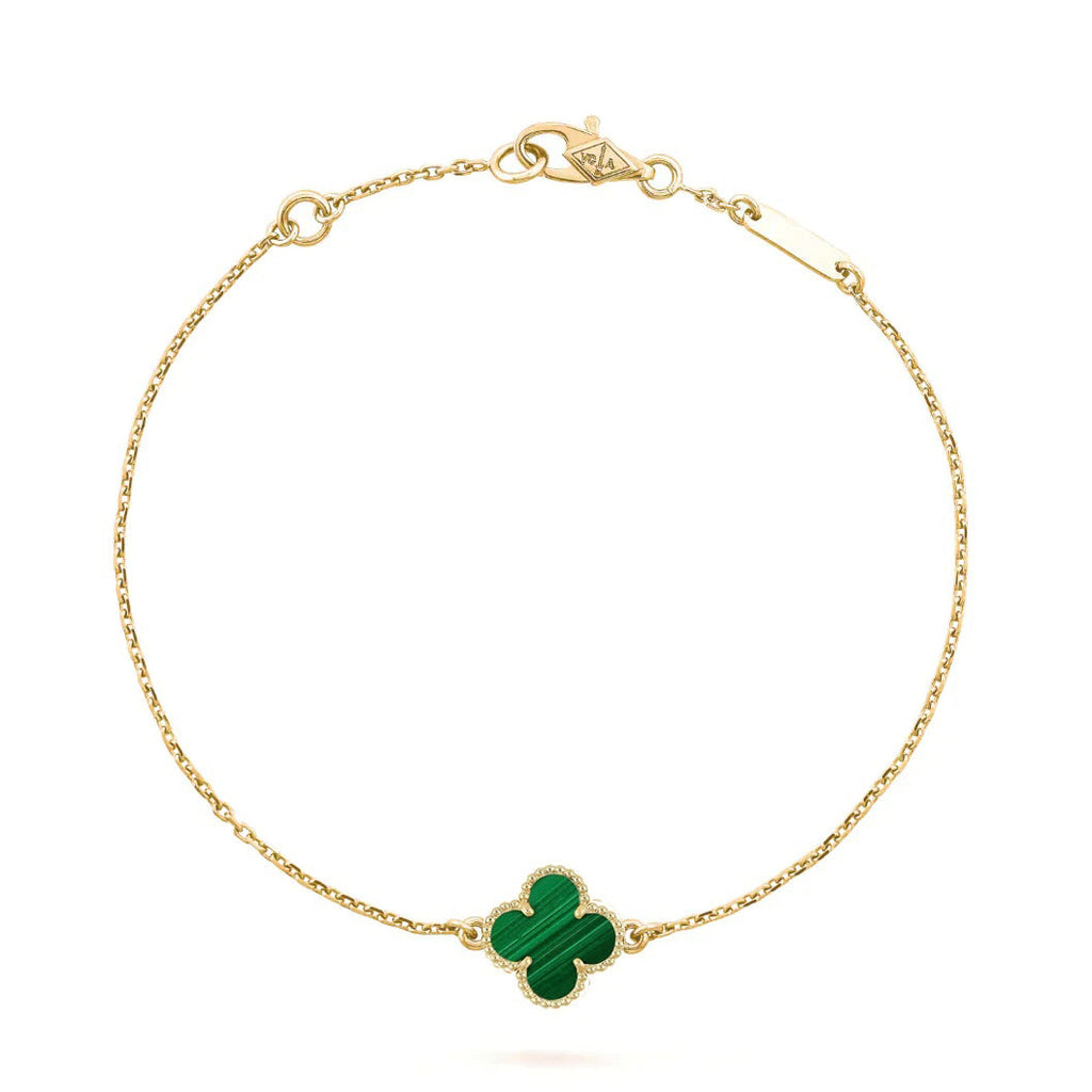 VCA CLOVER BRACELET MALACHITE 1 MOTIF