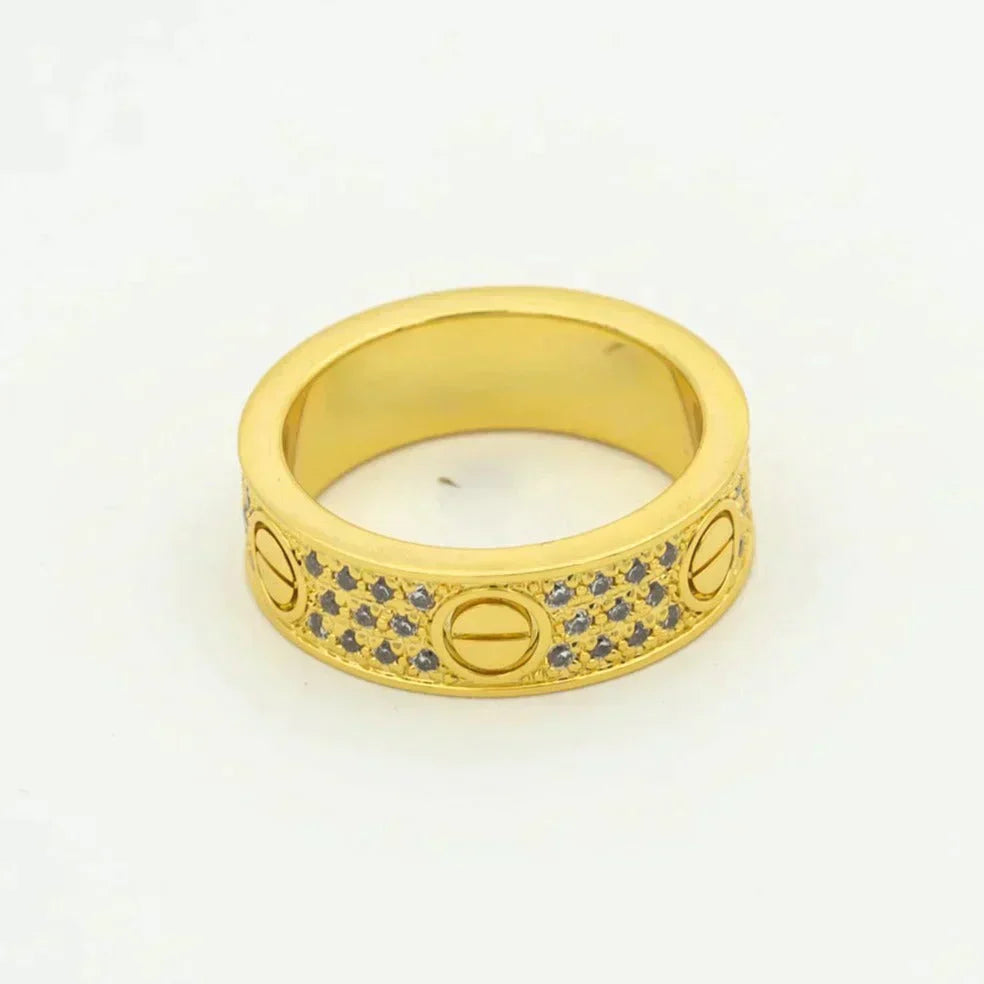 CARTIER LOVE RING 5.5MM DIAMONDS PAVED