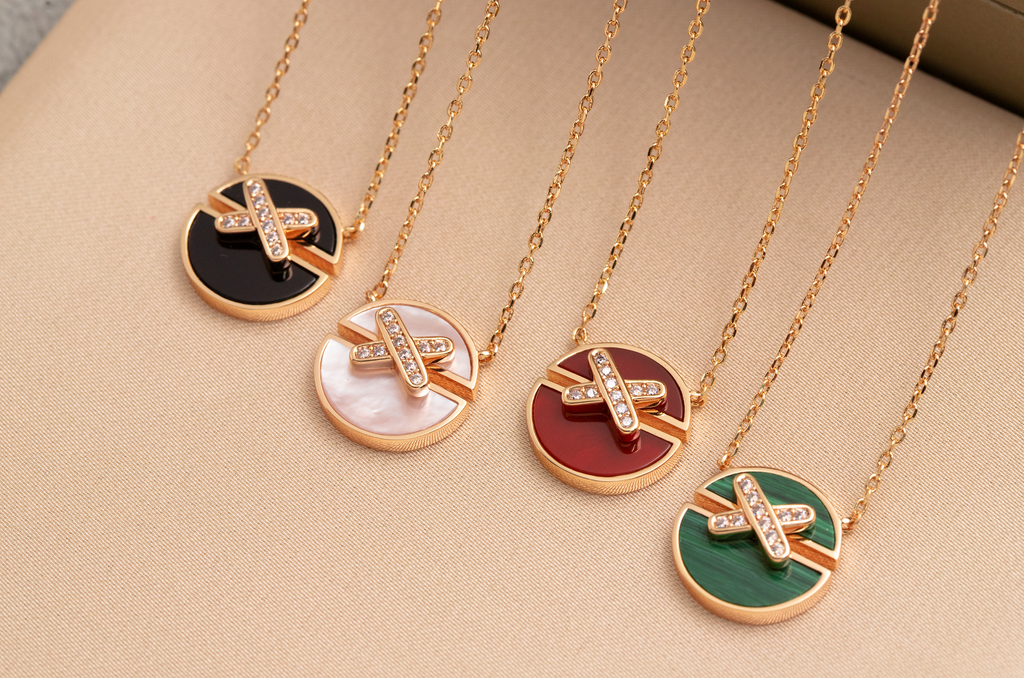CHAUMET JEUX DE PINK GOLD DIAMOND NECKLACE