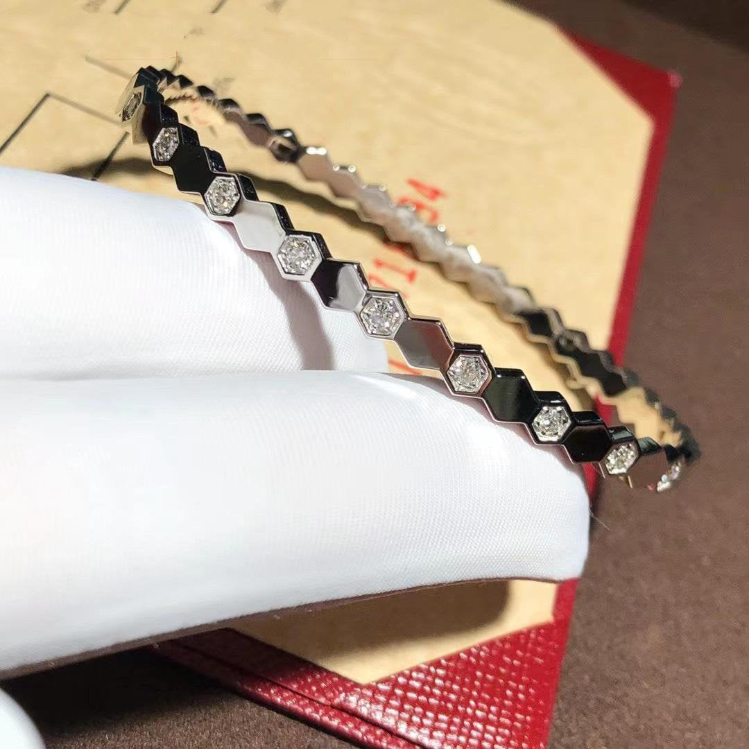 CHAUMET BEE LOVE SILVER DIAMOND BRACELET