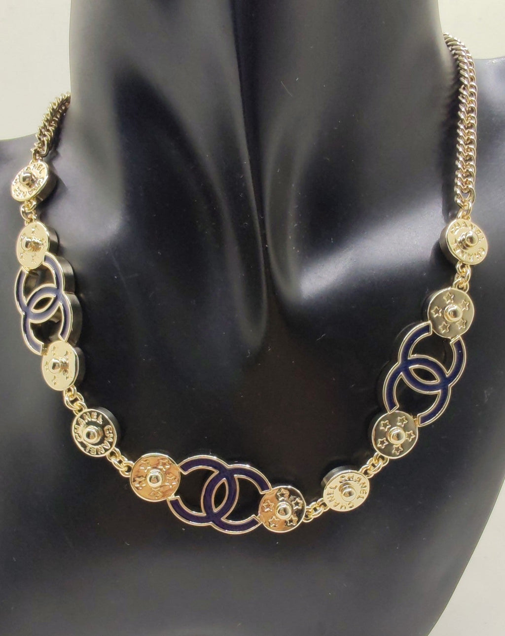 18K Blue  Chanel Choker Necklace