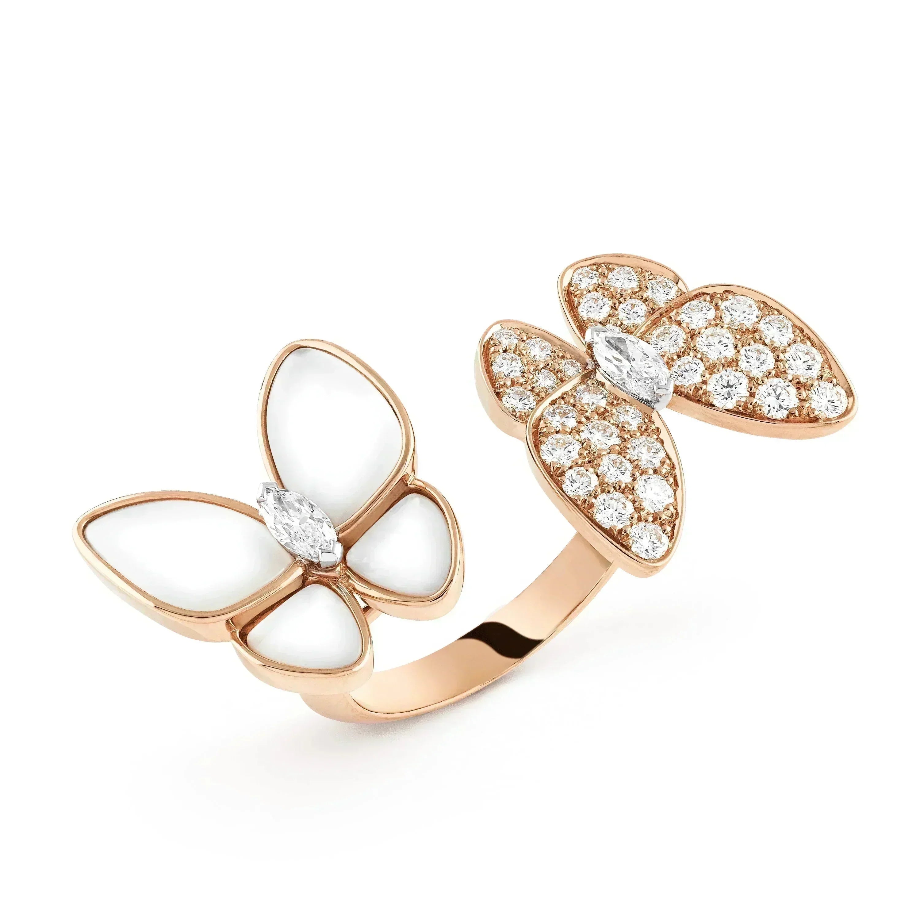 VCA TWIN BUTTERFLY DIAMOND MOP RING